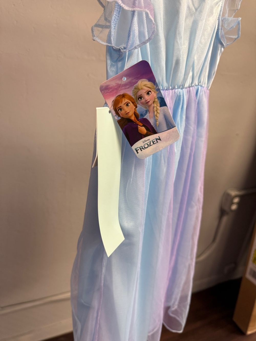 Disney Elsa Light Blue & Lavender Ruffle Dress - Picture 3 of 4